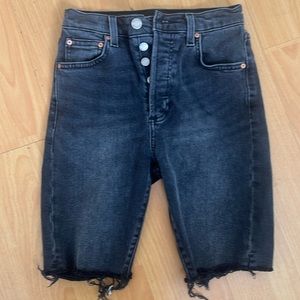 Black denim forum shorts